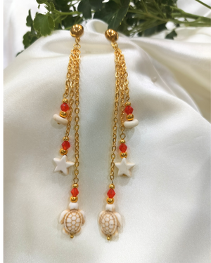 Red bead Earring
