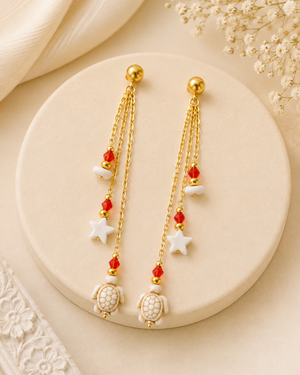 Red bead Earring