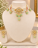 Mint Pearl Blossom Choker