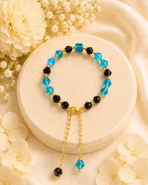 Blue & Black Crystal Bracelet