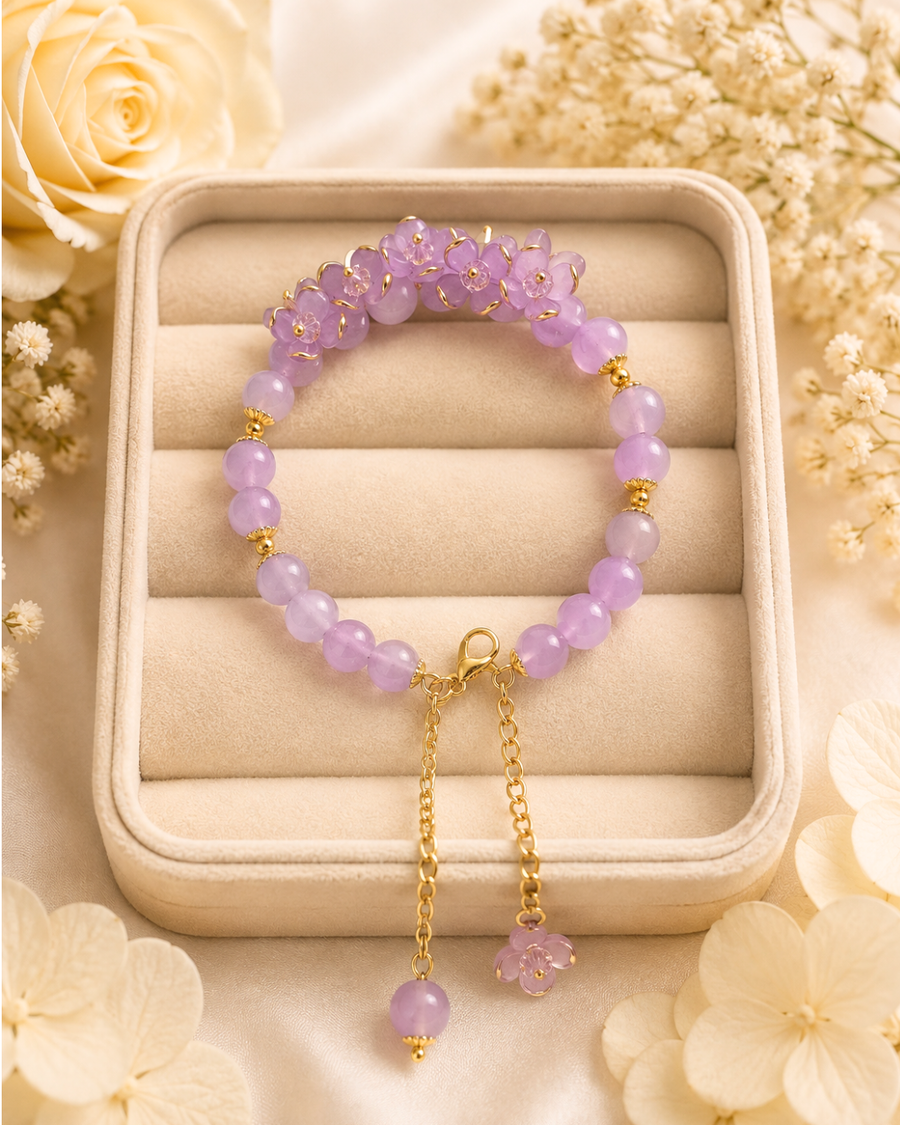 Purple Beads Bracelet