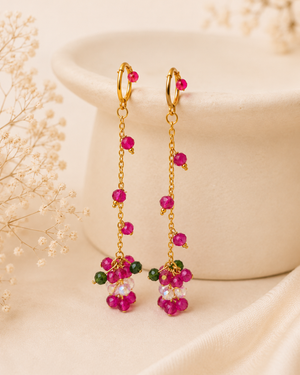 Pink Beads Earrings