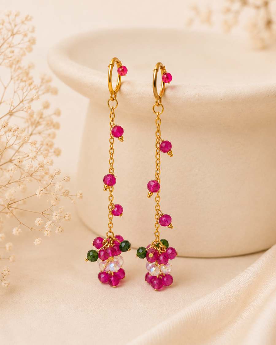 Pink Beads Earrings