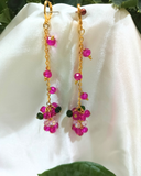 pink bead earring