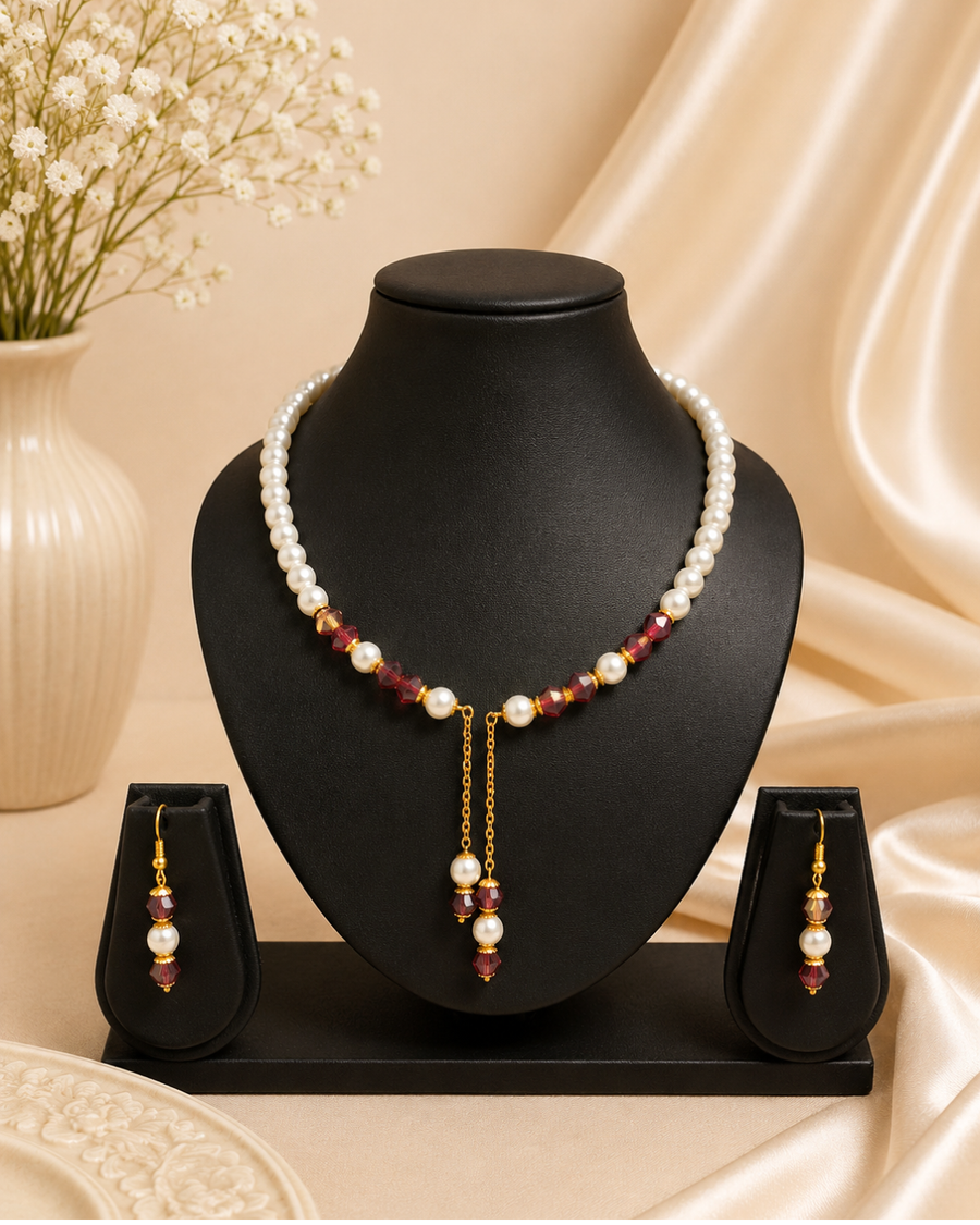 Red Crystal Choker Set