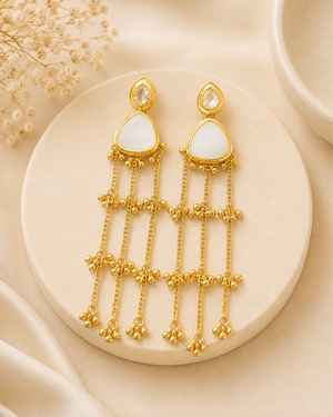 Gold Kashmiri Earrings