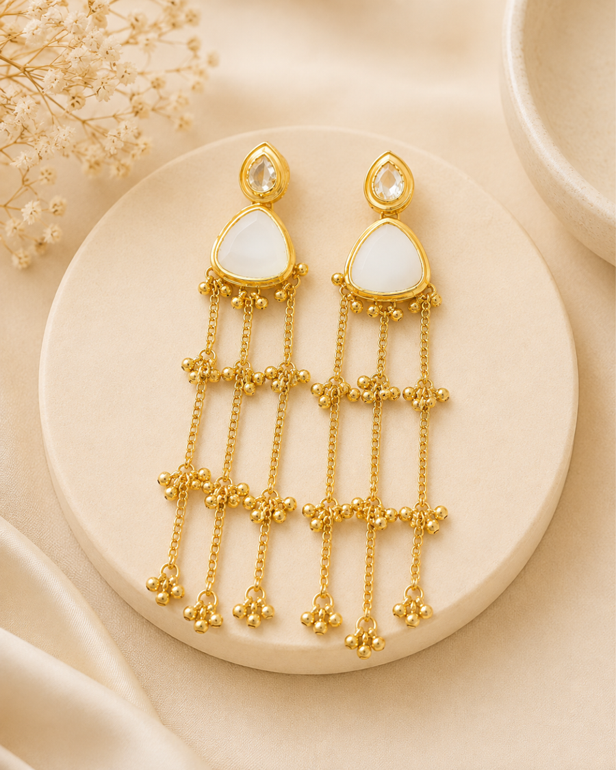 Gold Kashmiri Earrings