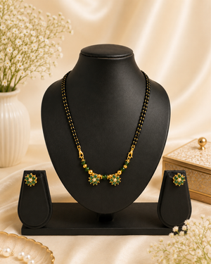 Emerald Bloom Mangalsutra