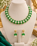 Emerald Pearl Blossom Choker